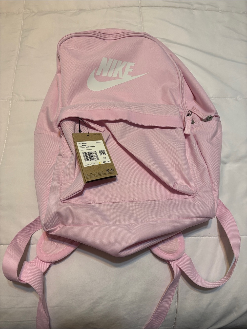 Nike Light Pink Backpack with White Logo